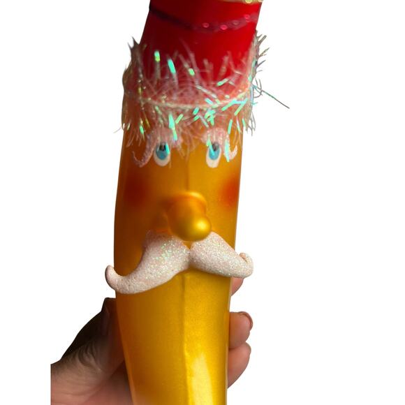 Cody Foster & Co. Gilded Crescent Moon Man Christmas ornament mercury glass - Picture 4 of 5